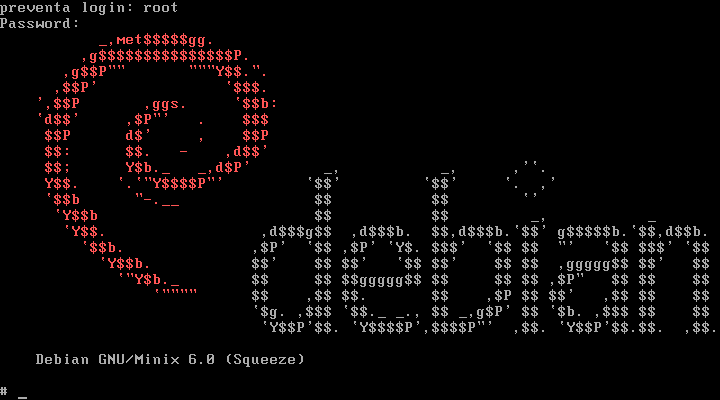 Debian Minix MOTD banner