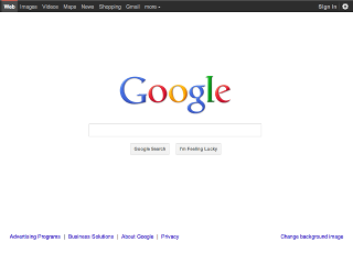Screenshot of 'Google homepage'